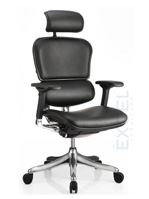 High Back Adjustable Black Leather Boss Chair Ergonomic Executive Chair EF-EC105