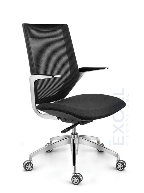 Medium Back Adjustable Ergonomic Boss Chair Executive Chair EF-EC102 with Black Mesh