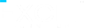 Excel Furniture Logo with Yellow-Green and White Colors 